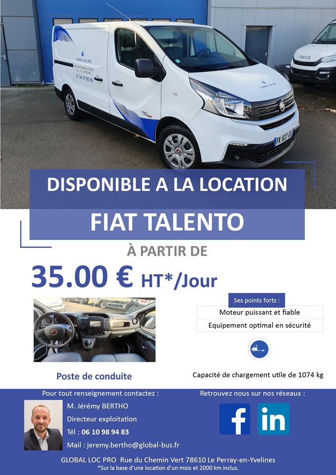 Global Loc Pro Iveco fiat Professional Yvelines utilitaires poid lourds camion