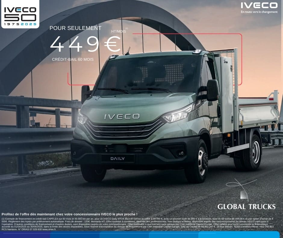 Solution de financement pour véhicules neufs iveco 78