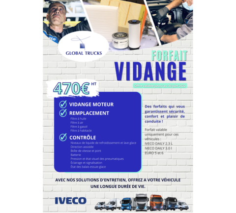 Forfait Vidange Camping Car Iveco